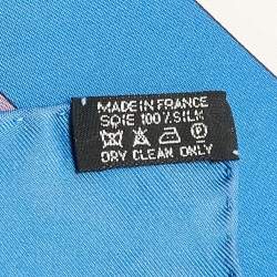 مملوكة مسبقًا وشاح هيرمس حرير ميكانيك دو تامب أزرق