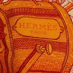 Pre Owned Hermès Orange Acte III Scene I La Clairiere Cashmere & Silk Shawl