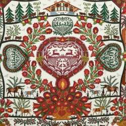 Pre Owned Hermes Maroon Decoupages Silk Scarf