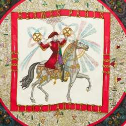 Pre Owned وشاح هيرمس حرير فو دارتيفيس أسود