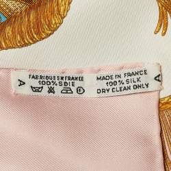 Pre Owned وشاح هيرمس حرير بوستي إيه كافاليري وردي