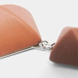 Pre Owned أقراط هيرمس ميدور غاين GM جلد، معدن بني