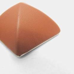 Pre Owned أقراط هيرمس ميدور غاين GM جلد، معدن بني