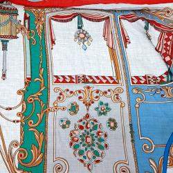 Pre Owned وشاح هيرمس كشمير حرير متعدد الألوان