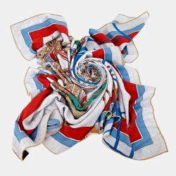 Pre Owned وشاح هيرمس كشمير حرير متعدد الألوان