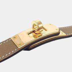 Pre Owned Hermes Leather Brown Kelly Belt