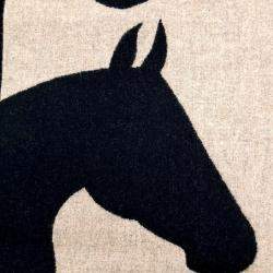 Pre Owned Hermes cashmere Black grey muffler