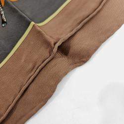 Pre Owned Hermes Multicolor Zebra Print Silk Scarf