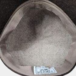 Pre Owned Hermes Brown Yak Felt Hat