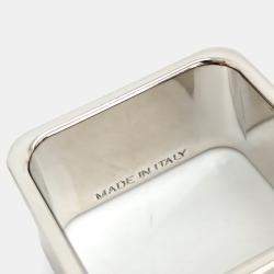 Pre Owned Hermes Silver Scarf Ring