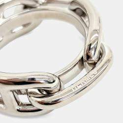 Pre Owned Hermes Silver Scarf Ring