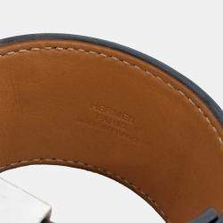 Pre Owned Hermes Black Leather Collier de Ciens Bracelet