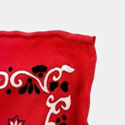 Pre Owned Hermes Red Silk Peuple Du Vent Scarf