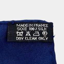 Pre Owned وشاح هيرمس كوينتيسنس حرير أزرق داكن