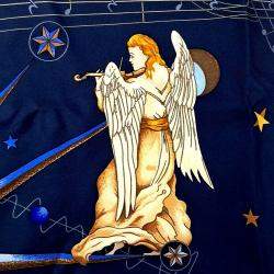 Pre Owned وشاح هيرمس كوينتيسنس حرير أزرق داكن