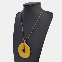Pre Owned Hermes Brown, Orange Horn Necklace