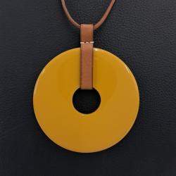 Pre Owned Hermes Brown, Orange Horn Necklace
