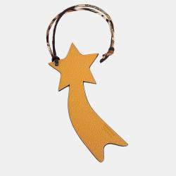 Pre Owned Hermes Navy Blue Leather Petit H Petit Hache Bag charm