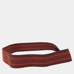 Pre Owned Hermes Orange Fabric Strap