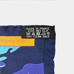Pre Owned Hermes Petite Multicolor Silk Scarf