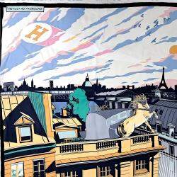 Pre Owned Hermes Multicolor Printed Silk Scarf
