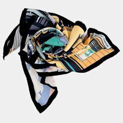 Pre Owned Hermes Multicolor Printed Silk Scarf