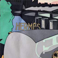 Pre Owned Hermes Multicolor Printed Silk Scarf