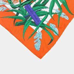 Pre Owned Hermes Multicolor Printed Silk Scarf