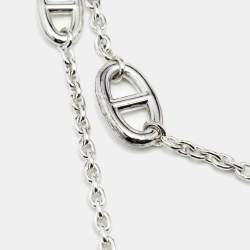 Pre Owned Hermes Farandole Sterling Silver Long Necklace