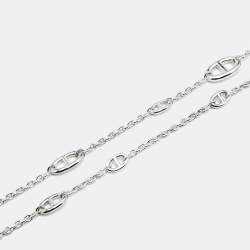 Pre Owned Hermes Farandole Sterling Silver Long Necklace
