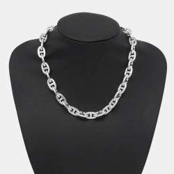Pre Owned Hermes Chaine D'Ancre Necklace 36 Pieces Size Mm Sv925