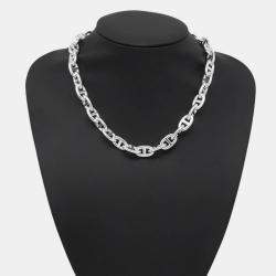 Pre Owned Hermes Chaine D'Ancre Necklace 36 Pieces Size MM Sv925