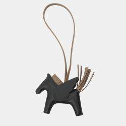 مملوكة مسبقًا Hermes Rodeo Pegasus Black/Etoupe Lambskin Size PM
