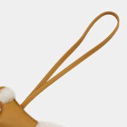 Pre Owned Hermes Buddy Bag Charm Ecru/Sesame Mouton Lambskin