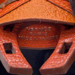 Pre Owned Hermes Bag Charm Fireworks Master Cuivre/Feu/Orange/Etoupe/Biscuit/Rougesellier Epsom Chevre Myzore Goatskin