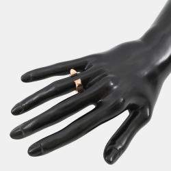 Pre Owned Hermes Athena Ring Size 51 Etoupe Veau Madame