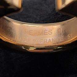 Pre Owned Hermes Athena Ring Size 51 Etoupe Veau Madame