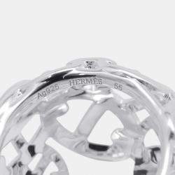 Pre Owned Hermes Chaine D'Ancre Anchene Ring Size TGM Sv925