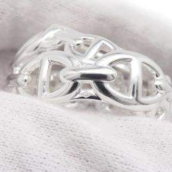 Pre Owned Hermes Chaine D'Ancre Anchene Ring Size TGM Sv925
