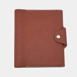 مملوكة مسبقًا Hermès Ulysse Neo PM Notebook Cover Sienne Togo Leather 