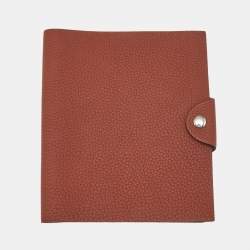 مملوكة مسبقًا Hermès Ulysse PM Notebook Cover Cuivre Taurillon Clemence Leather 