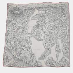 مملوكة مسبقًا Hermes New Cit Cavaliere Size 140 White/Craie/Pink Cashmere70% Silk30%