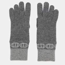 مملوكة مسبقًا Hermes Glove Heaven Size M Charbon/Flannel
