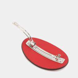 Pre Owned Hermes Evelyne Barrette Size Pm Rouge Ladue Swift Leather