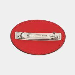 Pre Owned Hermes Evelyne Barrette Size Pm Rouge Ladue Swift Leather