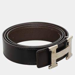 Pre Owned Hermes Reversible Belt With H Belt Buckle