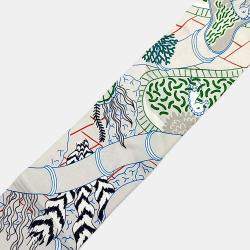 Pre Owned وشاح هيرمس حرير متعدد الألوان تويلي