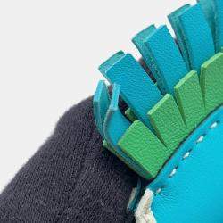 مملوكة مسبقًا Hermes Gee Camail Blue Azteque/Black/Vert Comic/Vert Fizz Lambskin