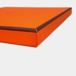 Pre Owned وشاح هيرمس كار كاري سيكستانت حرير مقاس 90 برتقالي/وردي/متعدد الألوان