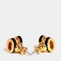 Pre Owned Hermes Metal Mini Pop H Logo Earrings